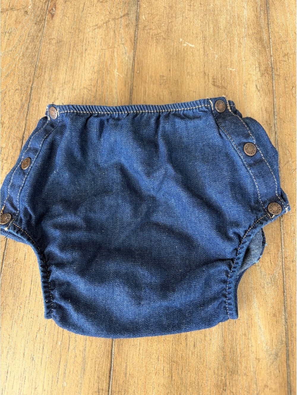 Vintage 80s Calvin Klein baby diaper cover denim jeans Sz M Brooke Shields style
